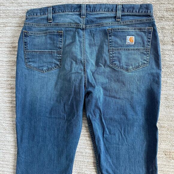 Carhartt Relaxed Fit Men's Jeans 40x32 Straight Blue Denim Five Pocket Work Pant - Picture 5 of 6